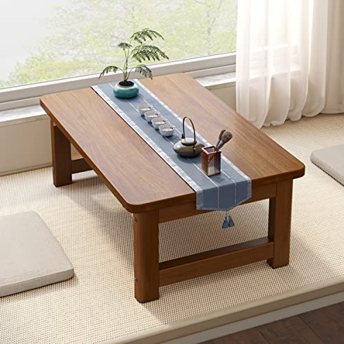 Table basse pliable en bois marron 70x40cm pour salon