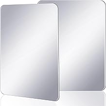 craftshou 2 Pieces Magnetic Locker Mirror 4.3x4.3 Inch Rectangular Locker Mirror Locker Magnetic Mirror for Home Office Cabinet School Locker Wall Mirror