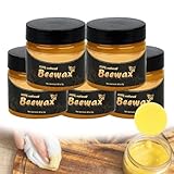 Aosrioylt for Beefix Möbelrestaurator, Bienenwachspolitur for Holz, Beefix Bienenwachs-Möbelpolitur, Beefix Holzrestaurator Mit Schwamm, Natürliche Möbelpolitur Und Pflegespülung(5PCS)