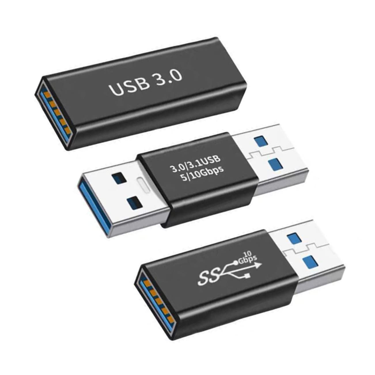 CONGARTENO 1Set USB Adapter Charging Converter with Female to Female Male to Male and Male to Female Connectors for Fast Data Transfer Compatible with Laptops Tvs and Power