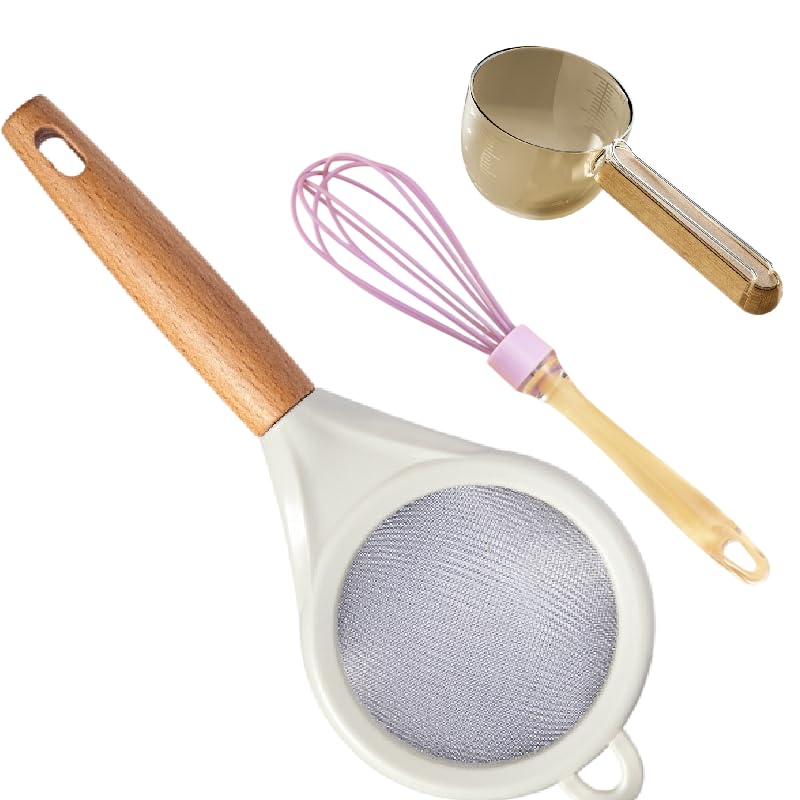 Sitko kuchenne, sitko do mąki ze stali nierdzewnej, do makaronu, mąki (B-Khaki)