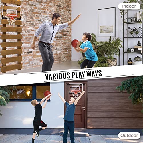 Hyg Toys Indoor Mini Basketball Hoop Set For Kids And Adults Bedroom Basketball Hoop For Door & Wall With 4 Balls & Complete Basketball Accessories - Basketball Toy Gifts For Kids Boys Teens #TOP3