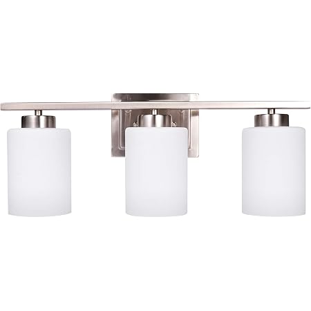 Modern Oil Rubbed Bronze Vanity Light Bar – 4-Light Glass Shade Fixture For Bathroom Mirrors, 32 Inches Wide - View #6