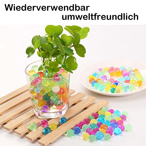 Wasserperlen, 50.000 bunte Perlen, dekorativ & farbenfroh, ungiftig & biologisch abbaubar, Gelperlen für Blumen und Pflanzen