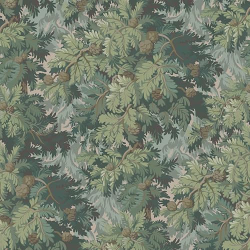 Heroad Dark Green Peel and Stick Wallpaper Botanical Contact Paper 17.3x78.7 Vintage Wall Paper Forest Removable Self Adhesive Wallpaper for Bedroom Bathroom Entryway Cabinet Waterproof Vinyl
