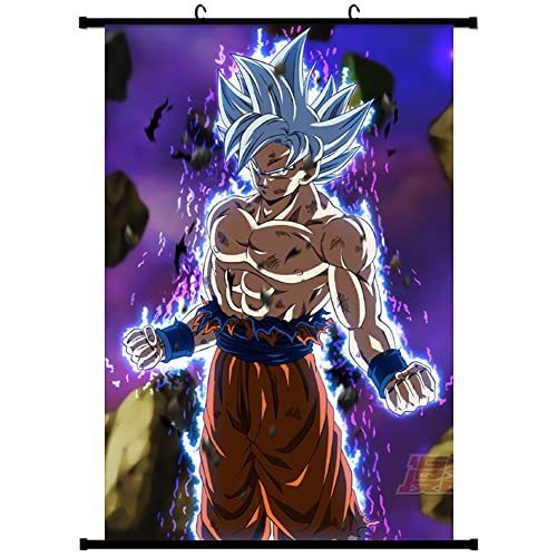 Pósteres de Anime Scroll Goku, arte de pared de Anime, decoración estética para habitación,...