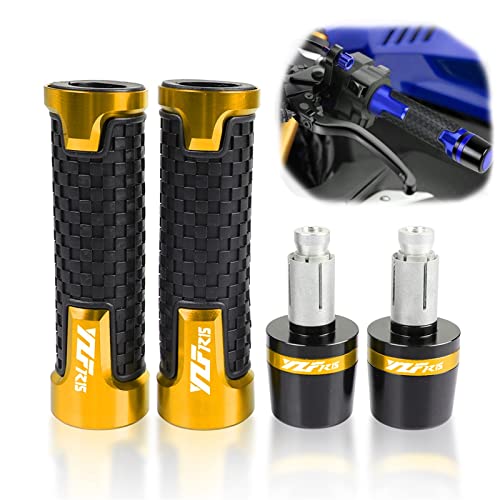Embout guidon moto pour protéger leviers et poignées de Yamaha YZF R15 doré