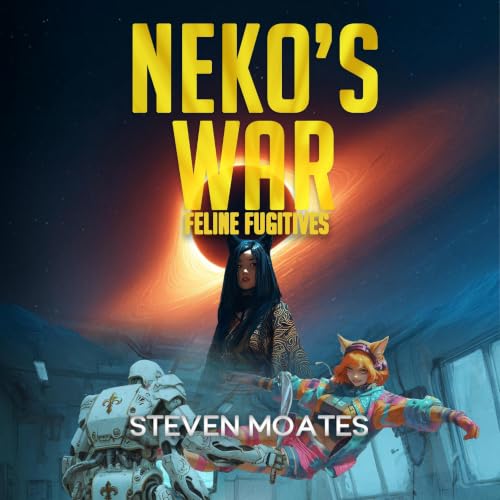 Diseño de la portada del título Neko's War: Feline Fugitives