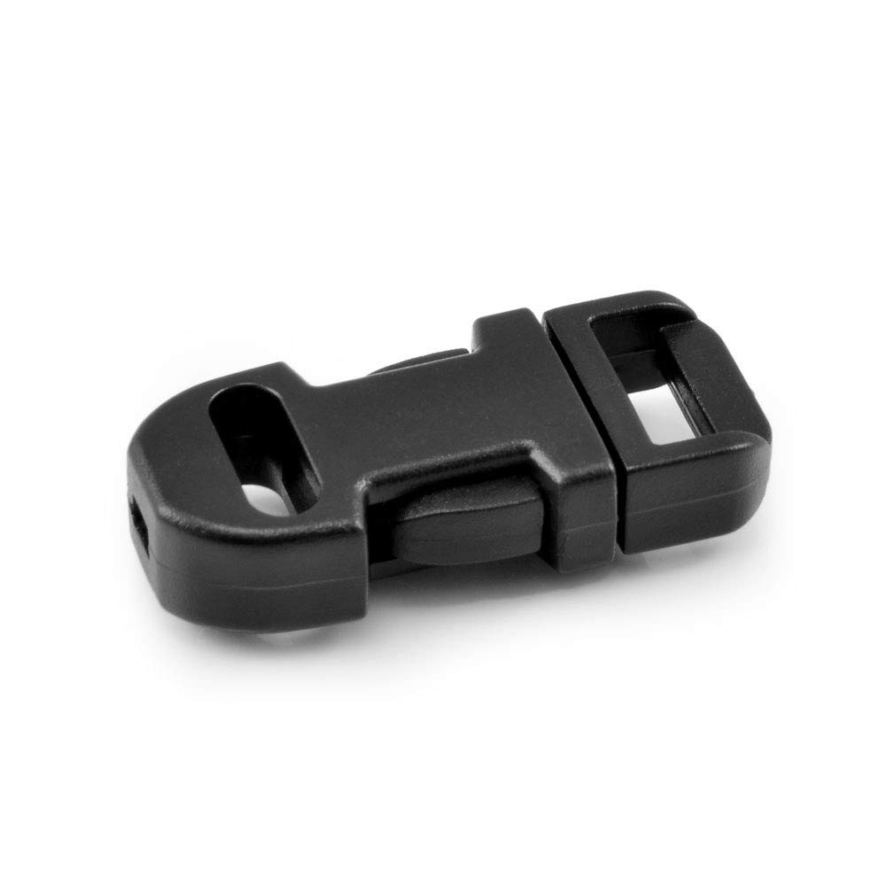 Ganzoo Kliksluiting kunststof, 10 stuks, 3/8 inch, 10 mm riemmaat, 30 mm x 15 mm, steeksluiting, gesp, paracord 550 armband, rugzaksluiting, doe-het-zelf projecten, wit transparant, wit, S