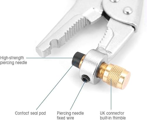 Miniatura 4 de Maxmartt Herramientas manuales de soldadura de aire acondicionado, herramienta de alicates de bloqueo de tubo de refrigeración de recuperación de