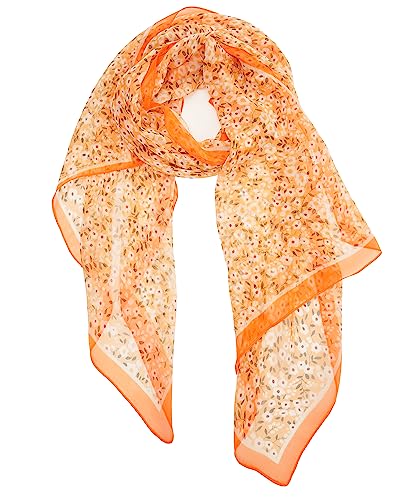 YOUR SMILE Ladies/Women's Lightweight Floral Print/Solid Color mixture Shawl Scarf For Spring Summer season (203)