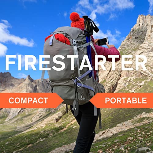 Fire Starter For Campfires - Thick Ferro Rod Waterproof Flint And Steel 6 In 1 Emergency Supplies For Camping, Hiking, Hunting, Backpacking Survival Tool Kit #TOP6