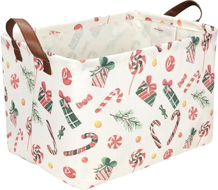 Rectangle Storage Basket with Handles, Collapsible Storage Bin, Books Box, Gift Basket(Truck)