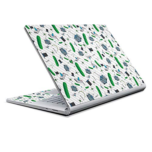 Image of MightySkins Carbon Fiber Skin for Microsoft Surface Book 2 13 inch (2017) - Science Cartoon,Protective, Durable Textured Carbon Fiber Finish,Easy to Apply, Remove, and Change Styles,