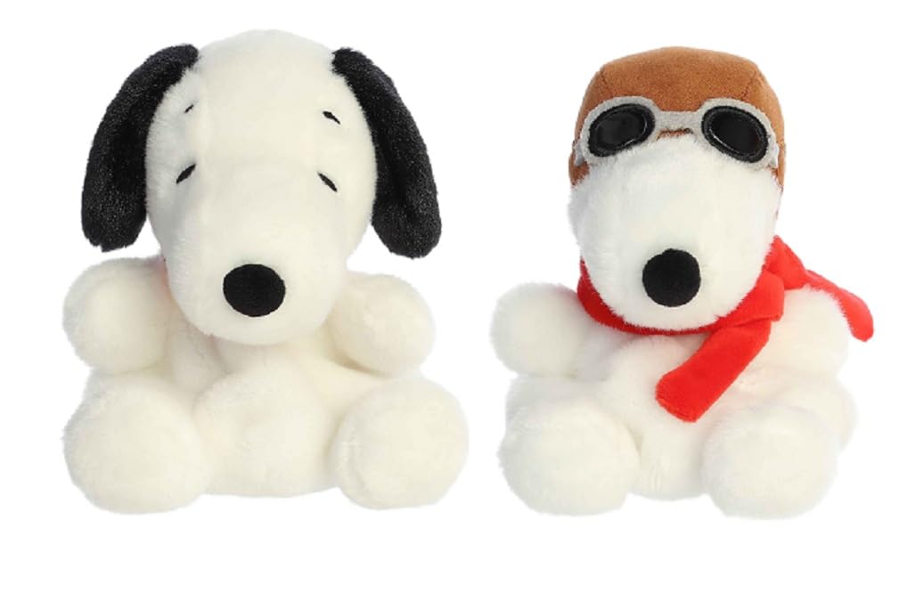 AuroraPeanuts Palm Pal Plush Bundle, Snoopy and Flying Ace