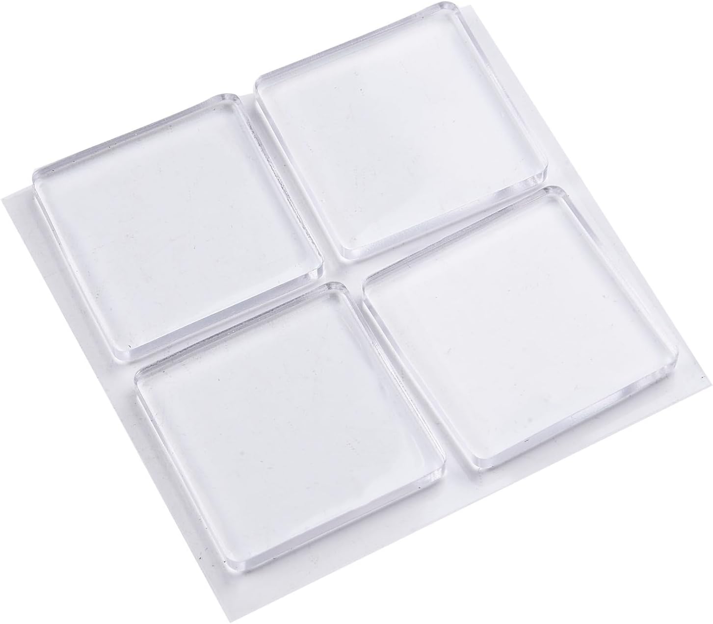 4 pack Transparent Silicone Anti Vibration Pads for Washing Machine, Refrigerator and Dryer, Shock Absorbing Non-Slip Feet Mats to Reduce Noise and Protect Floors, 4x4cm