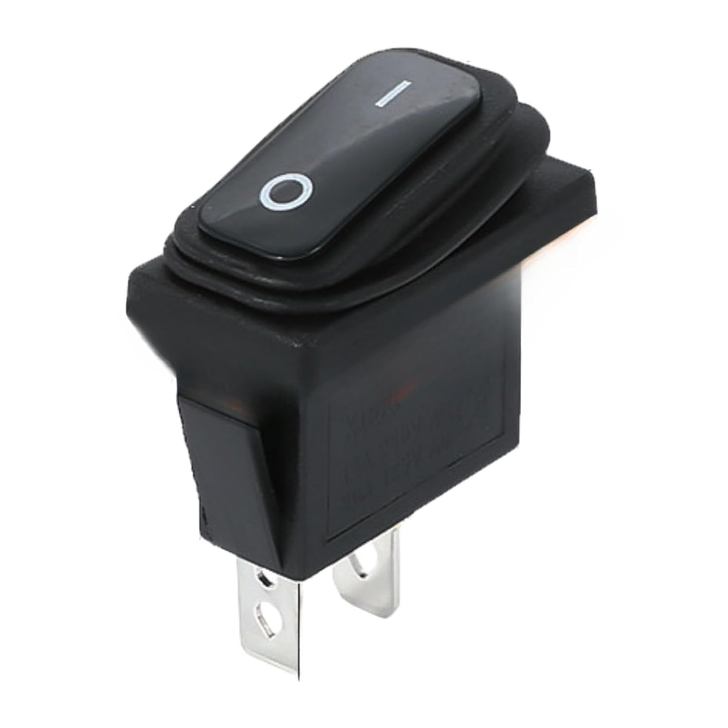 Rocker Switch Boat-Shaped Waterproof KCD3-2X 1N 3-pin 2-Gear red with Light Three-pin Rocker(20MM Black)