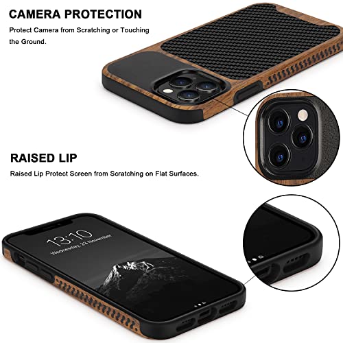 Coque iPhone 12 Pro Max bois et carbone pour style urbain chic - 4