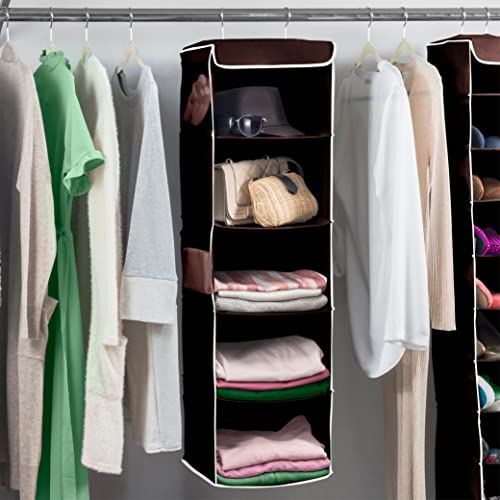 ZOBER 5-Shelf Hanging Closet Organizer - 6 Side