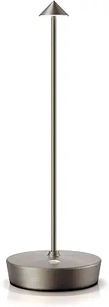 SAKRINGT Cordless Table Lamps Rechargeable, 6000mAh Battery Operated Waterproof Stepless Dimming Modern Portable LED Table Light for Restaurant Dining Patio Outdoor