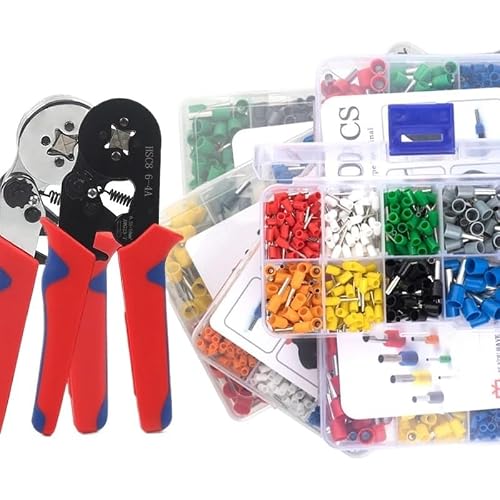 AARTERZZA of Boxed VE Electrical Wire Connector Insulated Crimp Terminals Assortment Wiring Terminal Connectors Cable Terminals(1400-Silver-6-4)