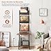 Record Player Stand with Power Outlet, Record Player Table with Vinyl Record Storage up to 200 Albums, Turntable Stand with Record Holder Vinyl Display Shelf, Record Player Cabinet Organizer Rack