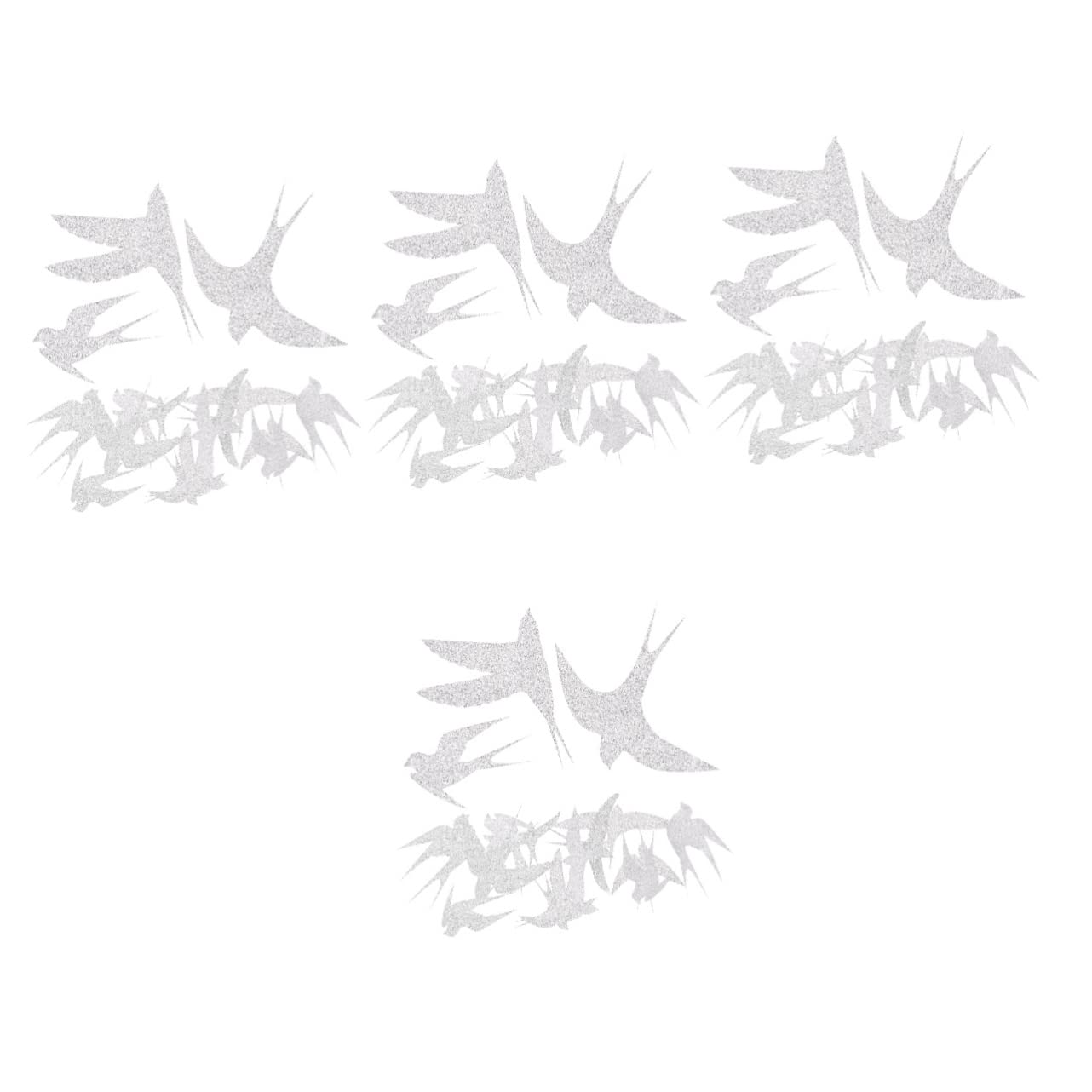 80 Sheets Swallow Sticker Static Decal Bird Reflectors Stickers Door Sticker Decals Swallow Static Window Clings Window Clings Decals Window Sticker Decor Glass Pvc Removable