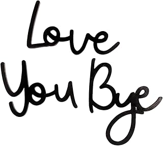 3-Piece Wooden Wall Art Set - Love You Bye Wood Sign, Farmhouse Style Family Love Quote Signs with Rustic Distressed Finish | Boho Home Decor for Living Room/Entryway/Hallway