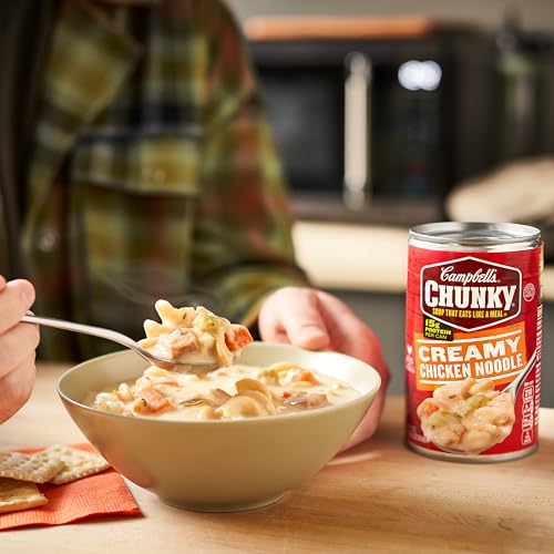 Campbell\'s Chunky Soup, Creamy Chicken Noodle Soup, 18.8 Oz Can (Case of 12) - Thumbnail 6