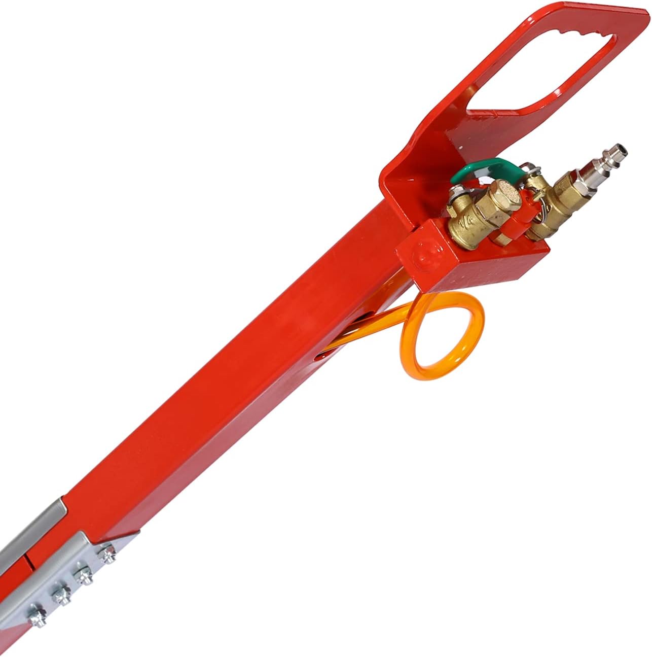 Air Jack, 5 Ton/11000LBS Triple Bag Air Jack with Adjustable Long Handle, 3-5S Fast Lifting Pneumatic Air Jack Lift Up to 15.5 Inch for Garage Car Lifting Repair (Red)