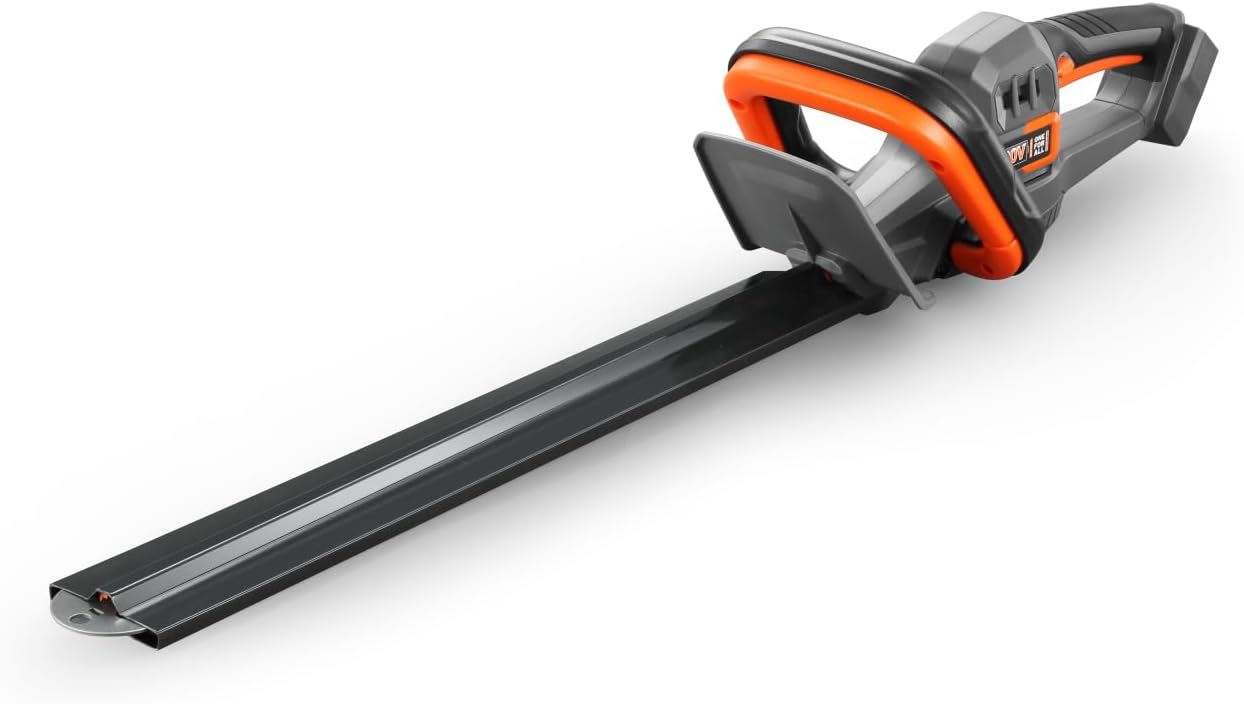 FUXTEC Electric Hedge Trimmer with blade cover installed