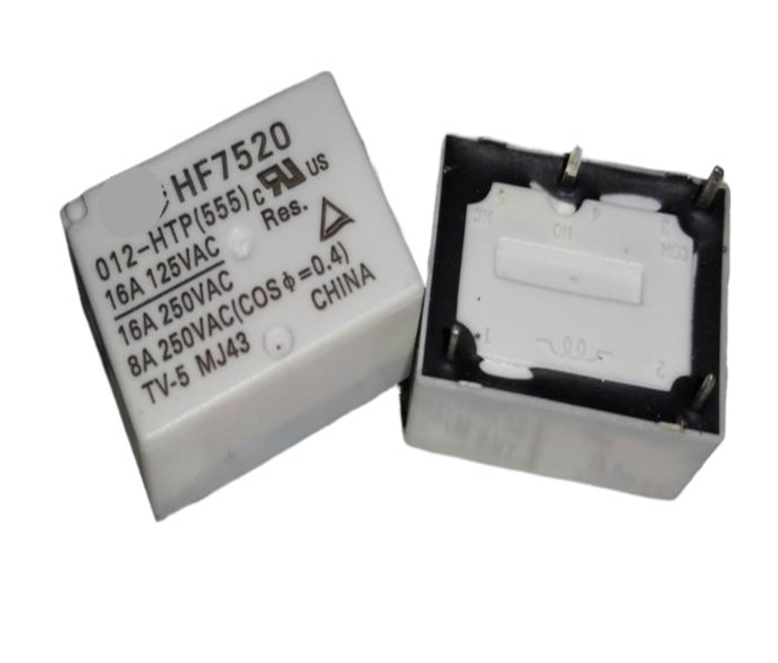 YZWRWRMKTB 1pc HF7520 012-HTP(555) (7520A-12V/24V-16A) Relay 4pins
