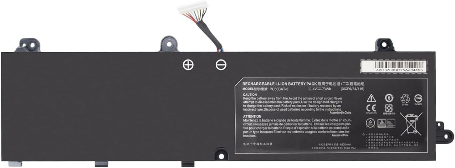 Batterie pour ordinateur portable PC50BAT-3 Schenker Clevo PC50S