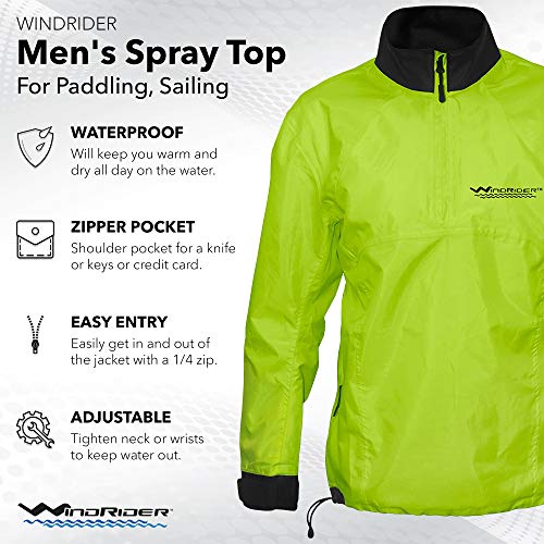 Windrider Waterproof Paddling Sailing Spray Top | Neck And Wrist Seals | Front Zipper | Shoulder Pocket #TOP1