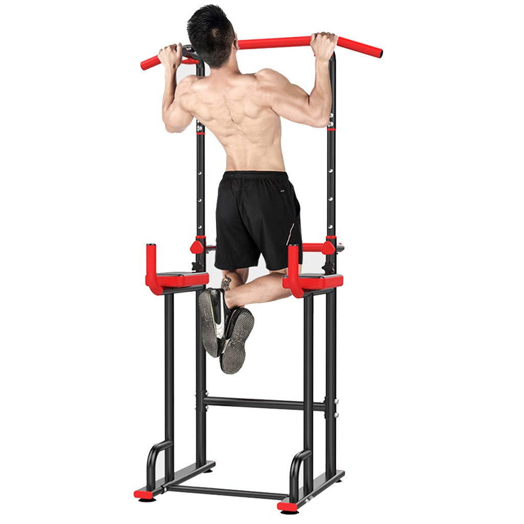 Adjustable Pull Up Bar Power Tower Parallel Bars Dip Station Exercise Home Gym Strength Training Workout Fitness Equipment