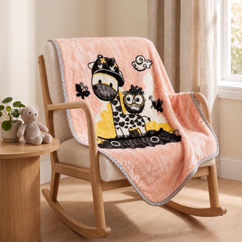 Image of VAS COLLECTIONS 280 GSM Baby Mink Blanket, Ultra Soft Warm Plush Cozy Blanket for Newborn Baby, Infants, Kids & Toddlers, Lightweight Comfortable Baby Blanket, 30 x 40 Inches(76 x 102 cm) - Blush Pink