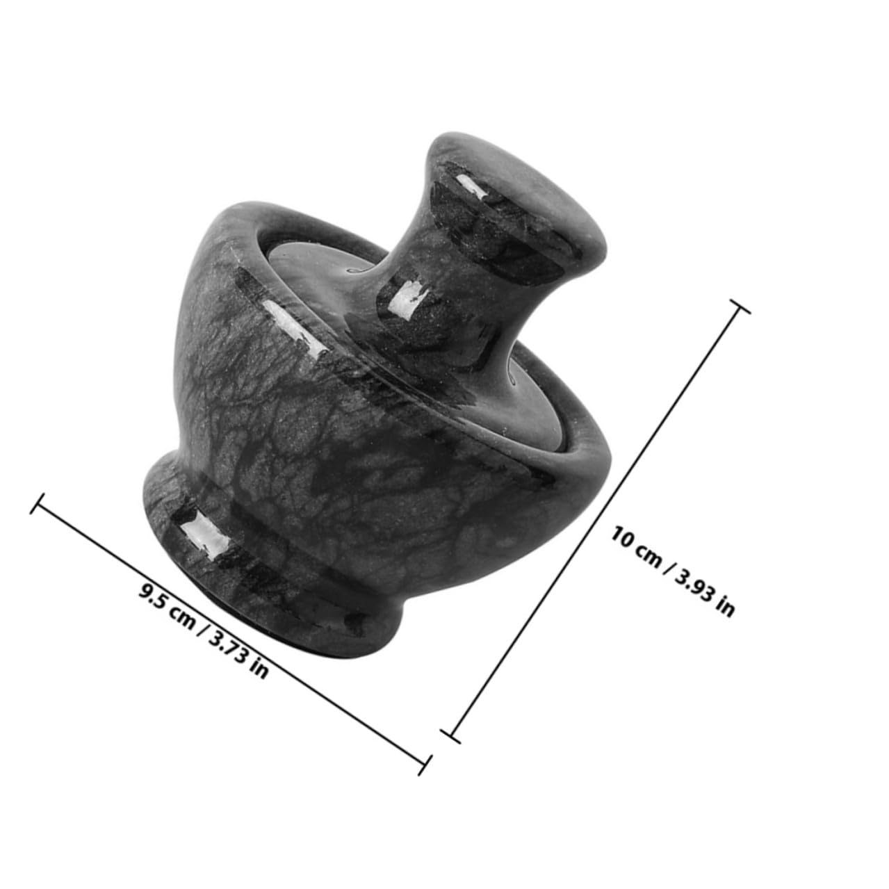 Ergonomic Mushroom Head Mortar and Pestle Set Marble Grinding Bowl for Spices Pepper Herbs Medicine with Smooth Polished Surface Comfortable Grip for Kitchen and Restaurant Use