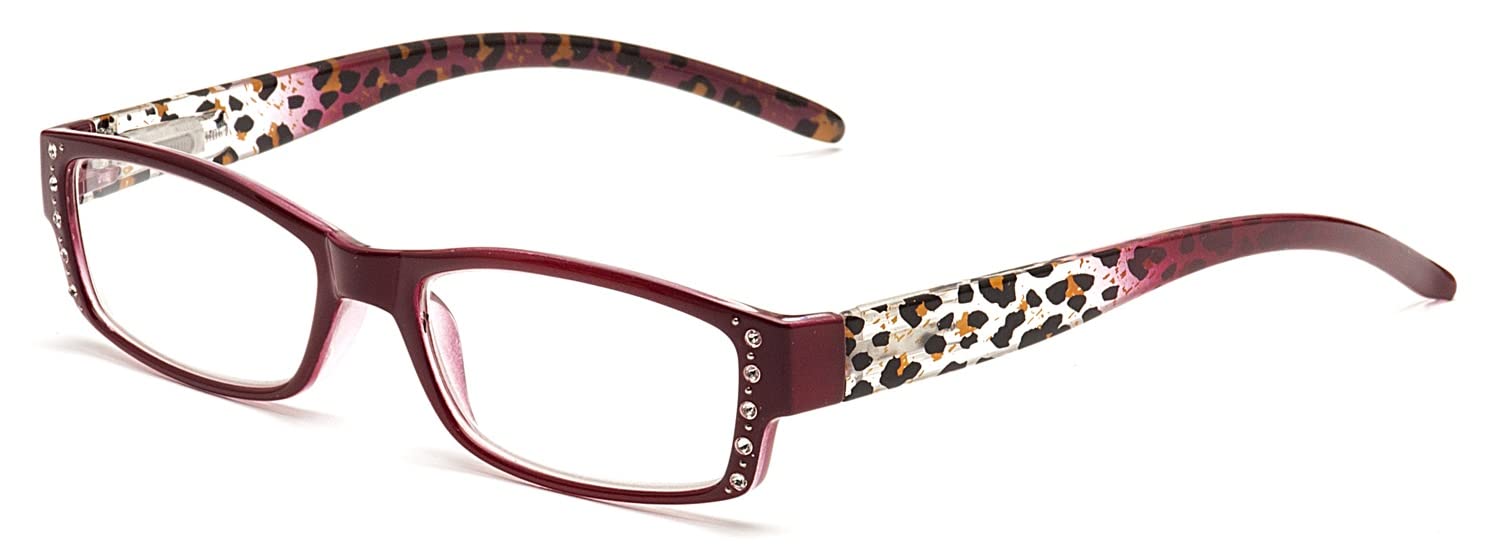 Womens Reading Glasses In Leopard Print Design (Multicoloured, 2.5)