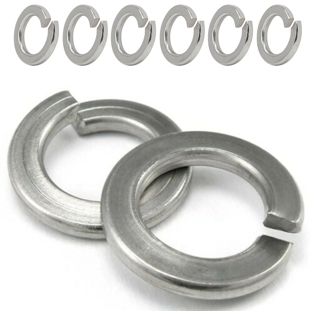 KADco® Rectangular Spring Split Coil Lock Spiral Washer A2 Stainless Steel DIN 127 (M18 (10 pcs))