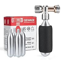 Pompa CO2 Per Bici - Con 4 Capsule Da 16g, Valvola Presta/Schrader, Per MTB E Strada - Foto 3