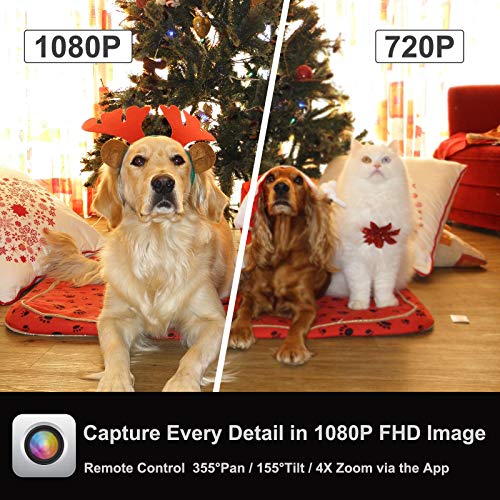 TBMax WiFi Home Security Camera - Baby/Pet/Nanny Monitor with 1080P HD Night Vision, 2-Way Audio, Motion Tracking, Cloud/MicroSD Storage, Wireless Indoor Security IP Camera - Thumbnail 3