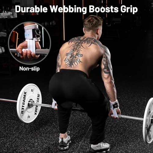 Image of MANUEKLEAR 2 Size Gym Lifting Straps with D Rings for Cable Machine