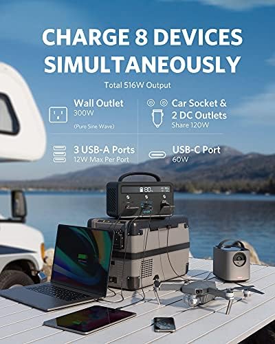 Anker PowerHouse II 400, 300W/388.8Wh Portable Power Station, 230V AC Outlet/60W