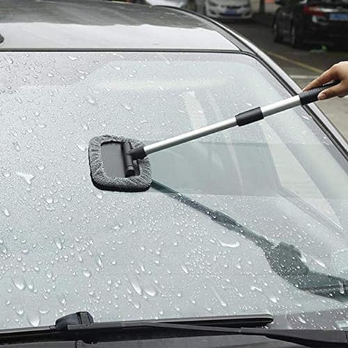 HIDRUO Windshield Window Cleaner Tool, Expandable Car Window Cleaner with Reusable Microfiber Pads, Cleaning Supplies for Car & Home, Car Windshield Cleaner (1PCS) - Image 4