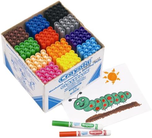 CRAYOLA Washable Broadline Markers - Assorted Colours (Pack of 144) | Perfect for School Classrooms
