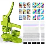 Machine à boutons 60 * 40 mm avec 50 pièces d'épingles métalliques pour la fabrication de boutons rectangulaires et 50 aimants réfrigérateur, boutons cadeaux, badge d'équipe, pour projets de bricolage