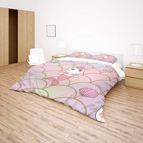 Housse de couette CHEHONG ultra douce avec parure de lit durable lavable en machine facilement