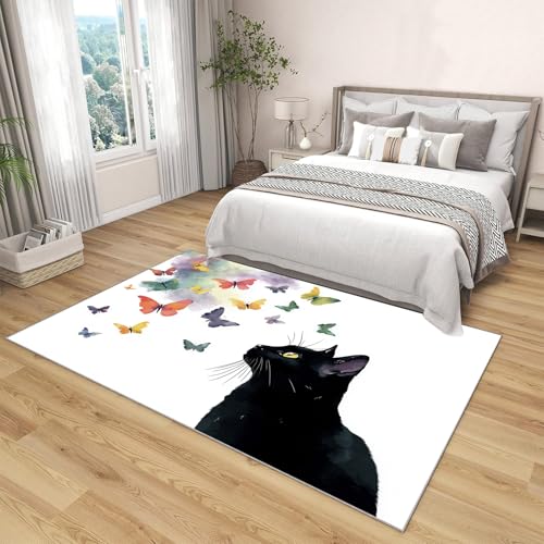 Tapis chat lavable en machine antidérapant et facile à nettoyer