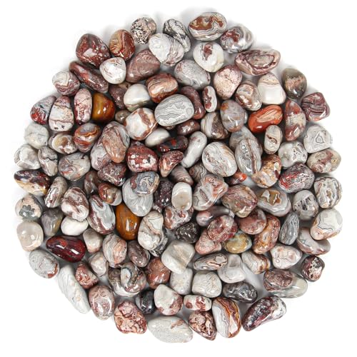 500g Chips de Cristal de Ágata Loca Triturado Pulido — Chips de Cristales Curativos al por Mayor, Cristales Triturados y Piedras Preciosas para Manualidades, Hermoso Paquete para Regalo