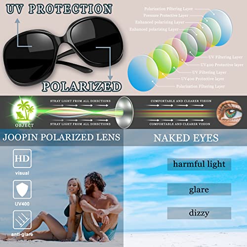 Oversized Polarized Sunglasses Womens Trendy, Blenders Rectangle Big Black Sunglasses For Women Uv Proteciton, Retro Large Square Sun Glasses Shades For Woman Sensitive Eyes Driving Cycling Party #TOP2